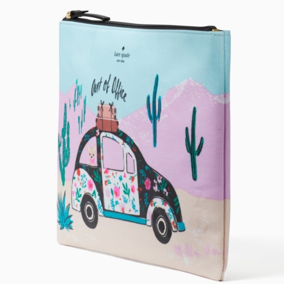 ⛔️SOLD⛔️Authentic Kate Spade CAR-CUTE Zip pouch - Picture 4 of 8